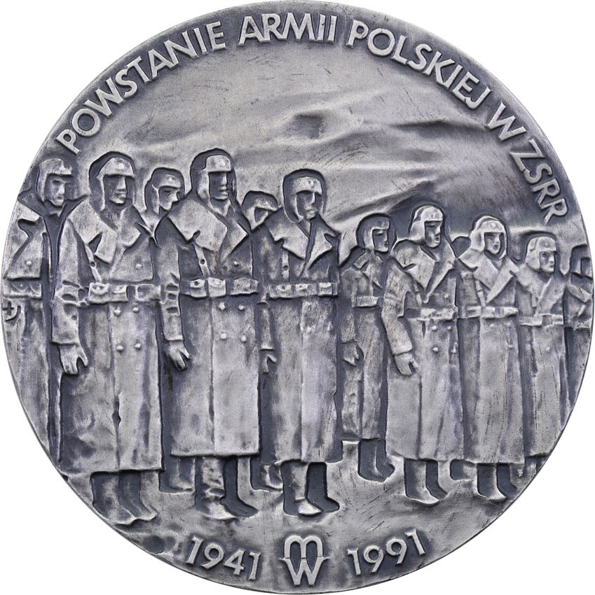 Polska. Medal 1991 MW Władysław Anders, SREBRO - Mennica Warszawa